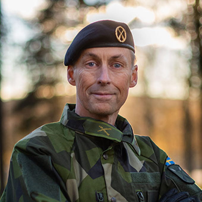 Ronny Modigs, chef för nyinvigda Dalregementet I13 i Falun. 