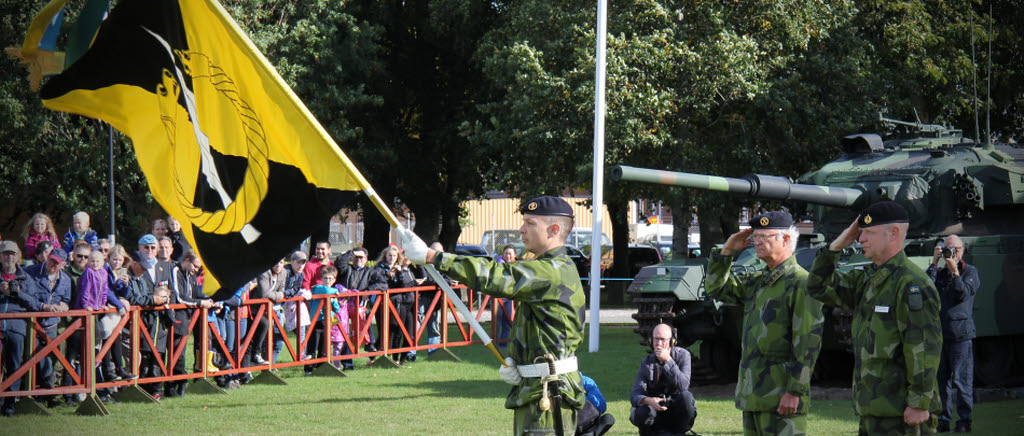 Garnisonens dagar i Skövde 2015 med överlämning av MSS förbandsfana.