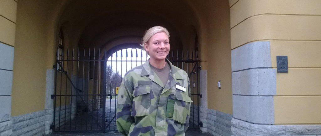 Emelie Lundberg, förste sergeant på Trängregementet