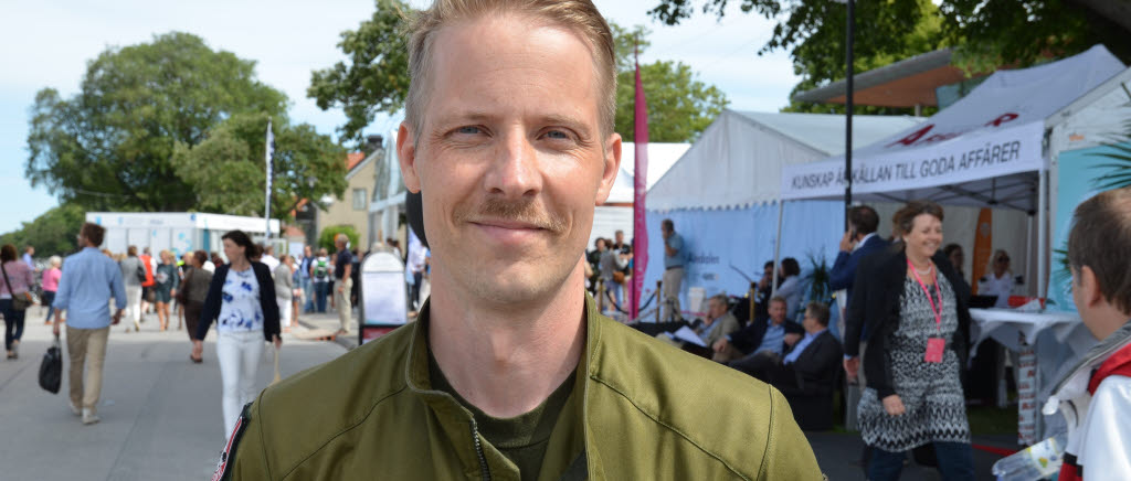 Daniel Jannerstad, stridspilot. Almedalen 2016.