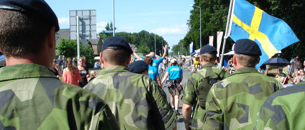 Tidigare genomförd marsch i Holland. Här på den sista avslutade dagen med bara drygt 5 km kvar till mål. 