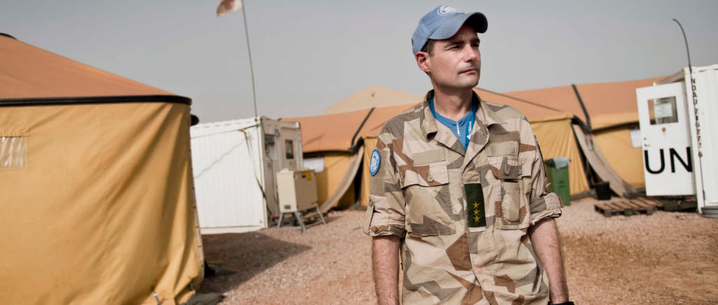 Kapten Krister Karlsson är chef för den komplext sammansatta sjukvårdsplutonen vid den svenska FN-styrkan i Mali.