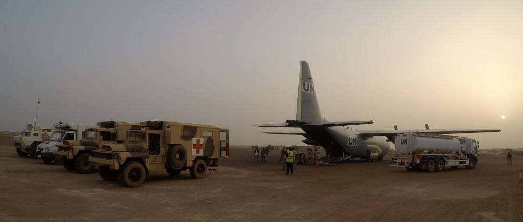 Det svenska transportflygförbandet i Minusma, FM 02, genomförde sitt första
Medevac-uppdrag. Fem svårt skadade FN-soldater flögs till kvalificerad sjukvård i Bamako.