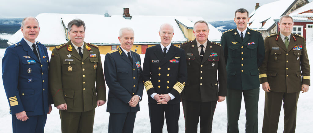 Nordiska och baltiska försvarschefer träffas i Norge, 29-30 jan, 2015.