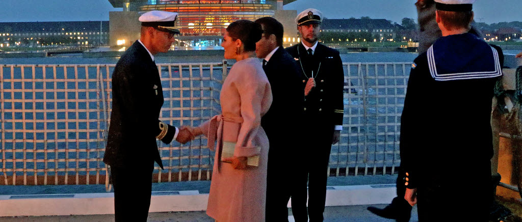HMS Nyköping representerade Sverige vid det svenska kornprinsessparets besök i Köpenhamn i september 2019.