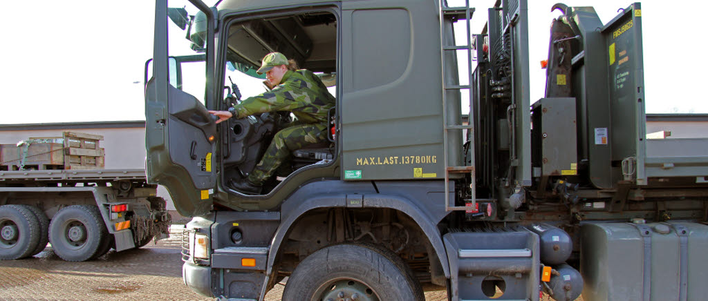 Emma Lilienberg, blivande transportsoldat på deltid.