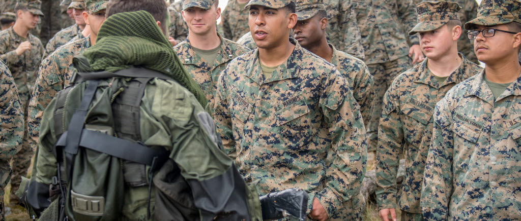 Förevisning av delar ur amfibiebataljonen för USMC 2019. 