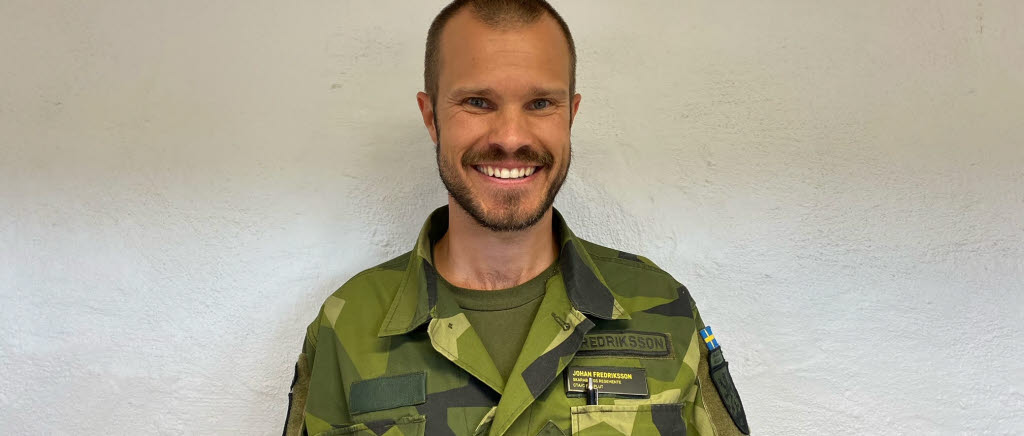 Johan Fredriksson, ansvarig FOK vid Skaraborgs regemente sommaren 2021.