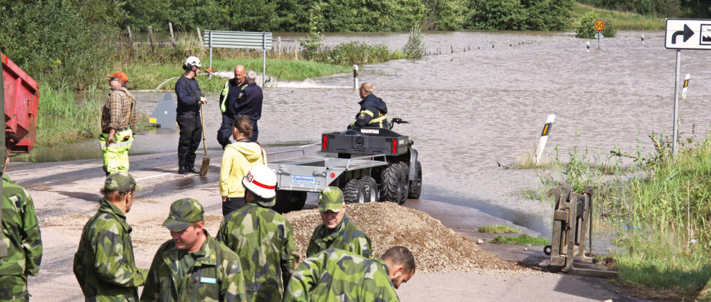 Från översvämningarna i Halland slutet av augusti 2014.