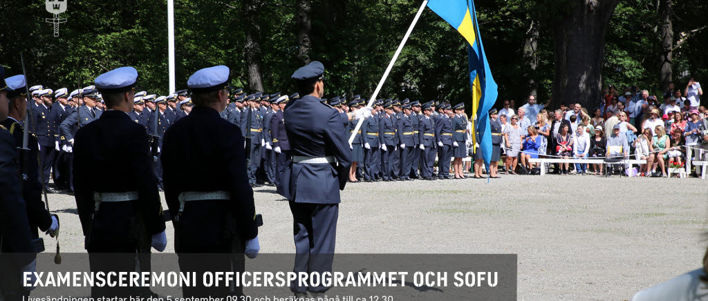 Examensceremoni 2019 på Militärhögskolan Karlberg. Officersprogrammet.