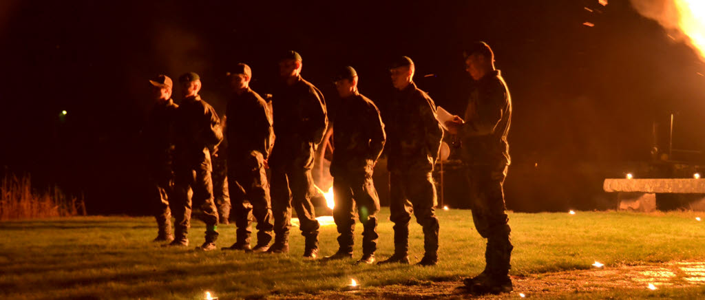 Efter utbildningen genomfördes en ceremonin