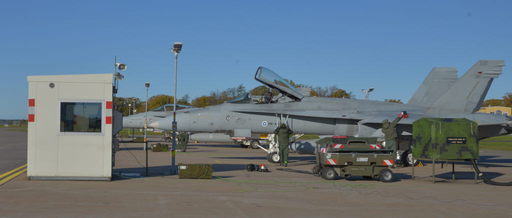 211022 Luftförsvarsövning 2021.
Finska flygvapnet med F-18 Hornet baserar på Såtenäs.
