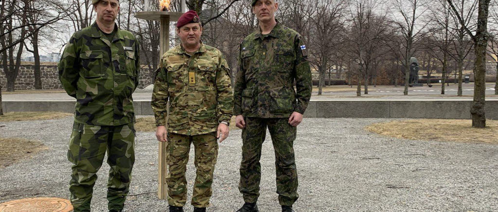 Cheferna för de Norska, Svenska och Finska specialförbanden, Generalmajor Torgier Gråtrud, Brigadgeneral Anders Löfberg och brigadgeneral Tero Ylitalo