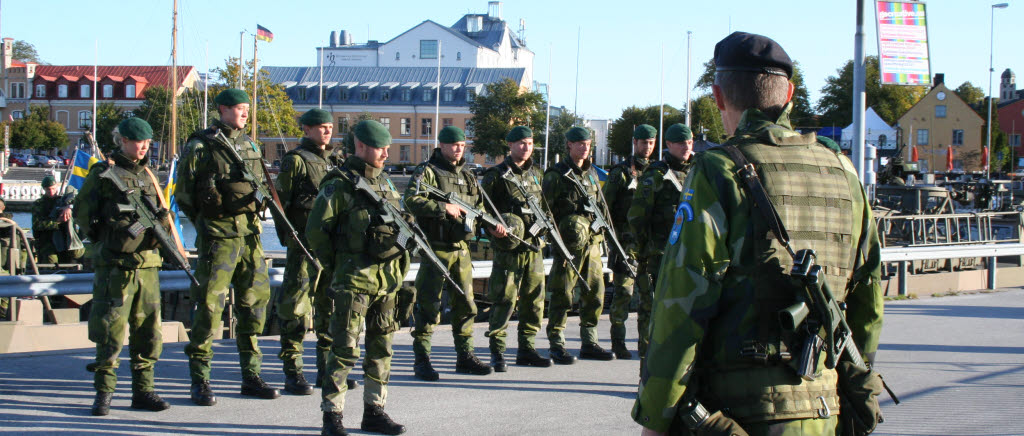 Amfibiesoldater under tidigare övning på Gotland