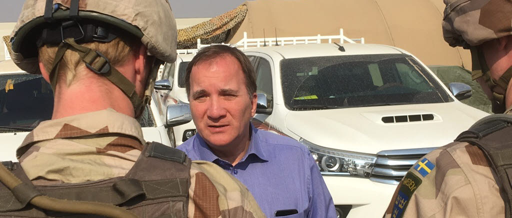 Statsministern besökte svenska förbandet i Irak