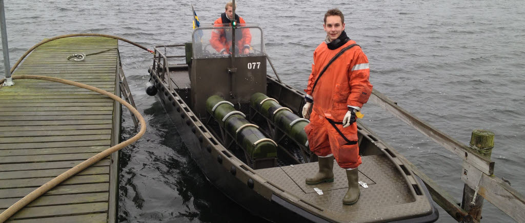 Gruppbåtsbesättningen på väg ut för att söka nära ständerna