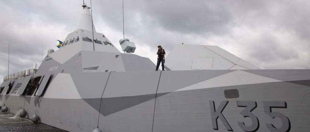 I stormbyar kastade HMS Karlstad loss för Baltops 2020.