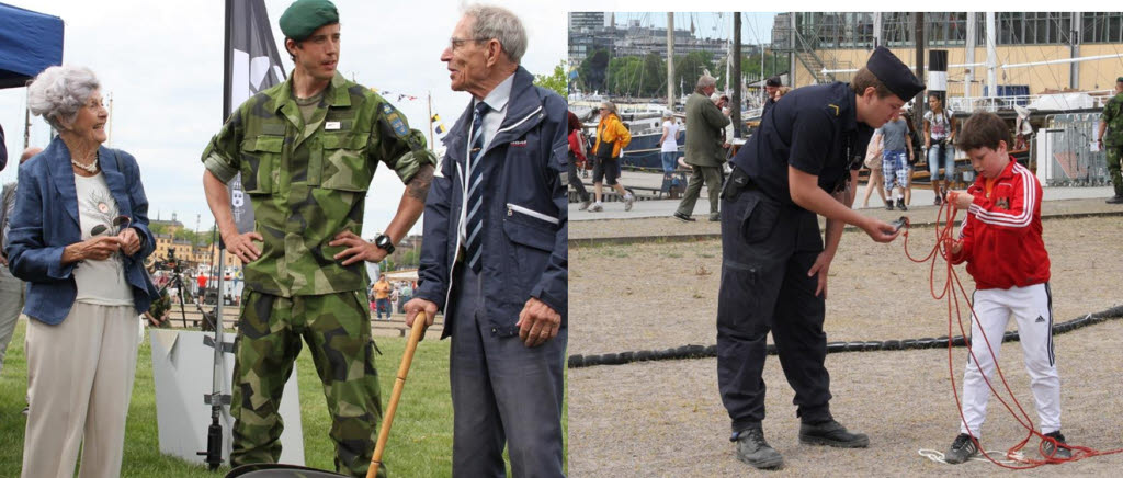 Bildmontage inför Marinens dag på Berga