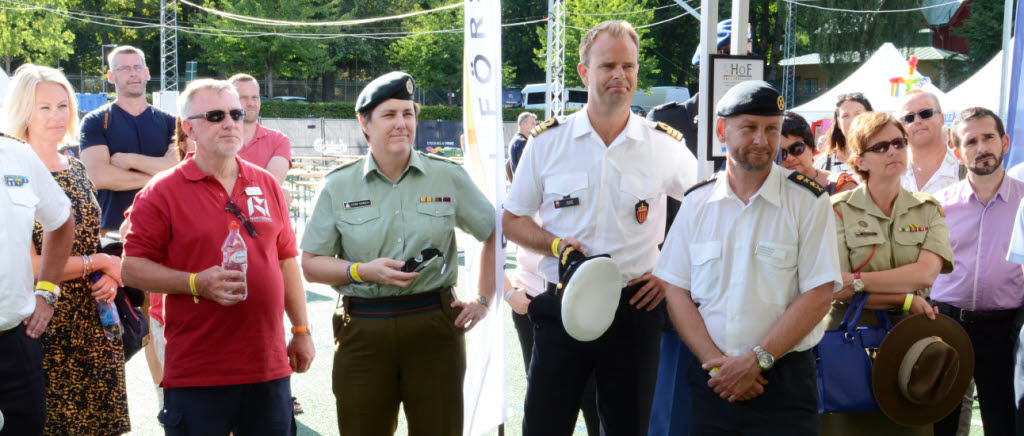 Försvarsmaktens monter i Pride Park.