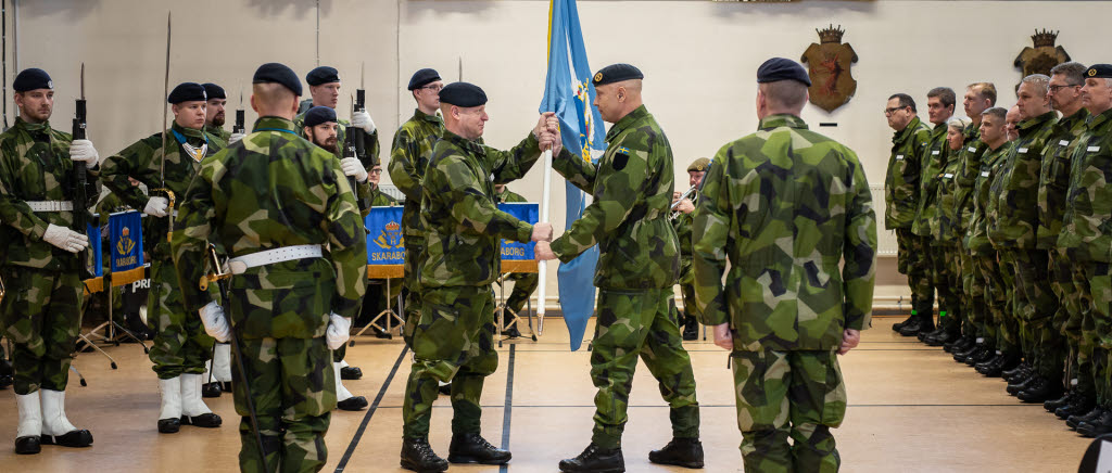 Ceremoni när Trängregementet gick över till armén