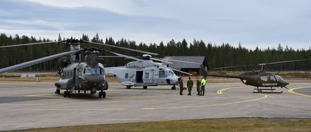 Europeisk helikoptertaktikutbildning i Norrbotten 2015.