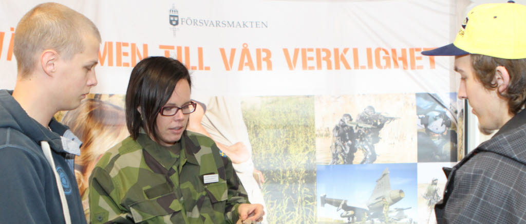 Ulla-Britt Kankaanranta, rekryteringskoordinator vid Artilleriregementet, berättade mer om den grundläggande militärutbildningen, GMU.