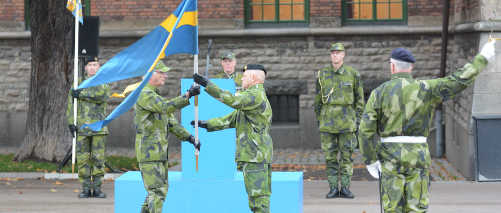 Äntligen fick Försvarsmaktens logistik sin fana