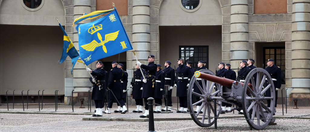 F 17 bedriver högvakt på Stockholms slott november 2017
