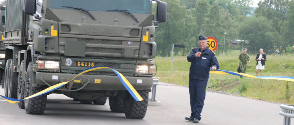 Invigning av nya förvaringshallar på Trängregementet.