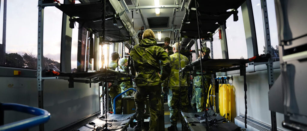 buss, bår, försvarsmedicincentrum