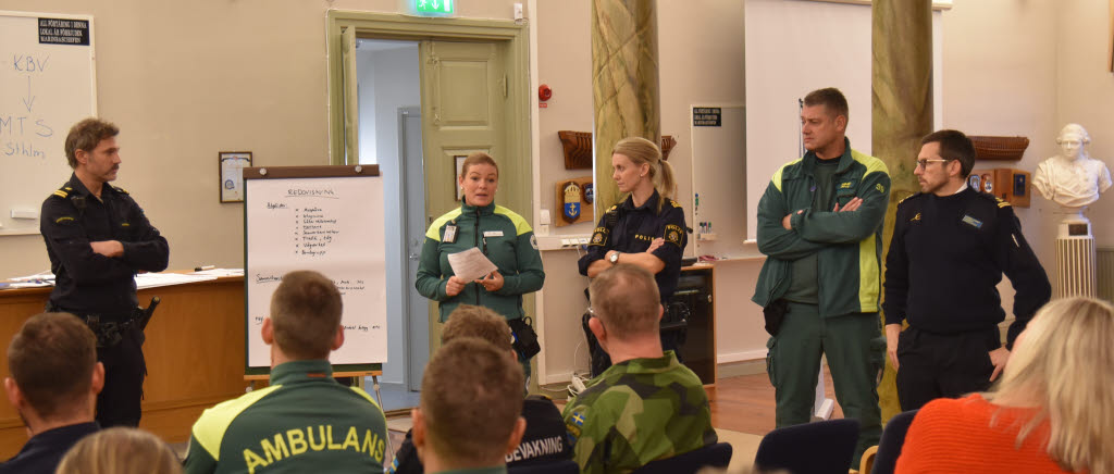 Civil-militär övning i Karlskrona.
