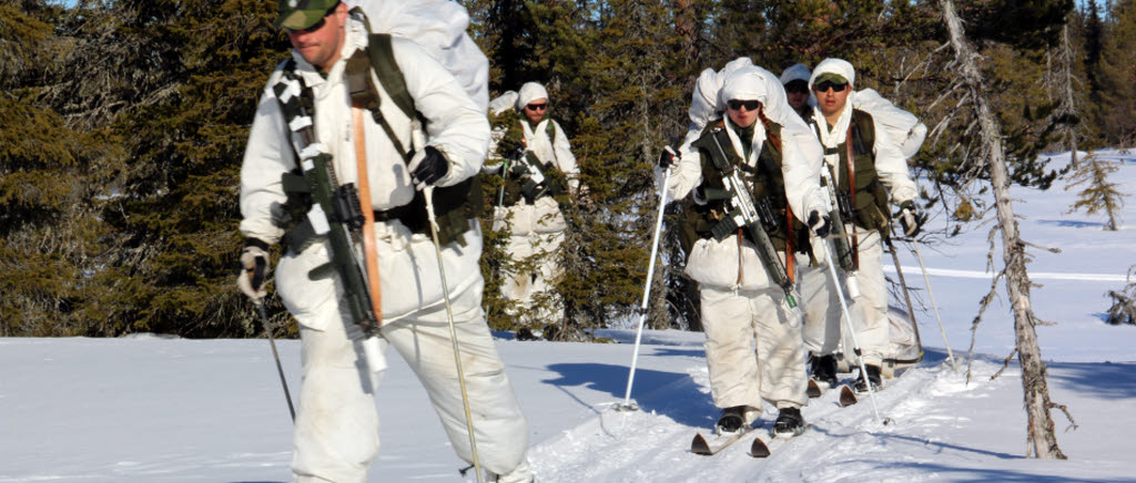 MHS H SOU grundläggande vinterutbildning i Arvidsjaur, mars 2015. 