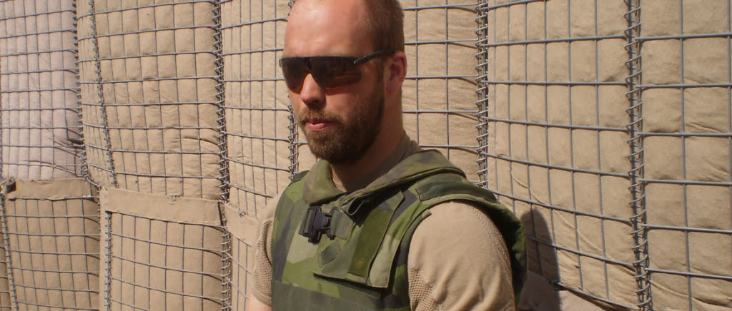 Emil Selberg under insats i Afghanistan.