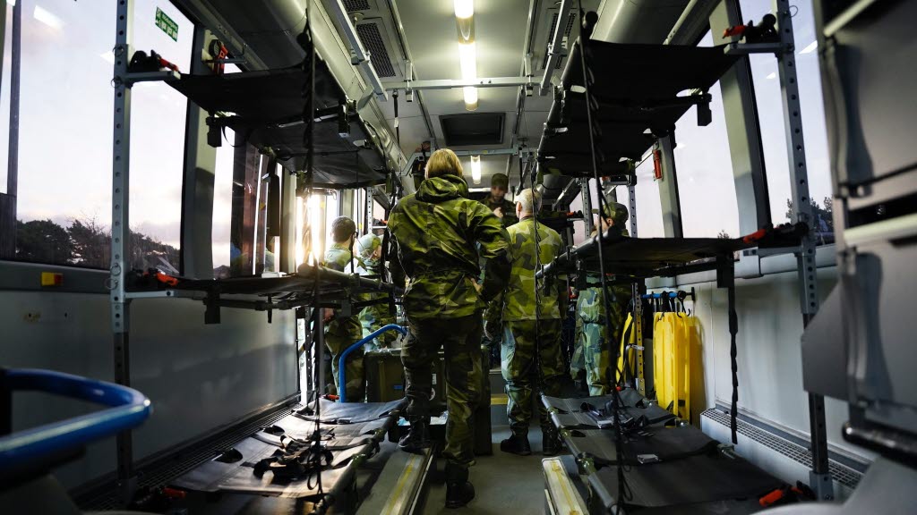 buss, bår, försvarsmedicincentrum