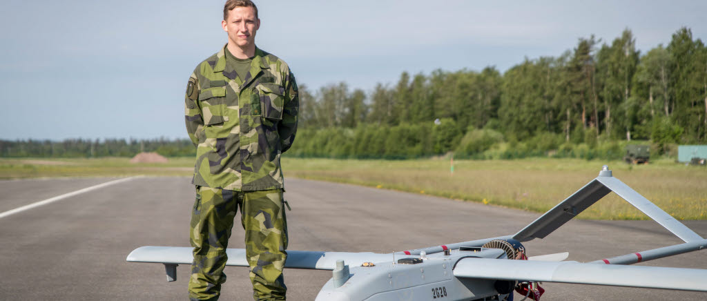 Gustaf är pilot på det taktiska UAV-systemet (TUAV).