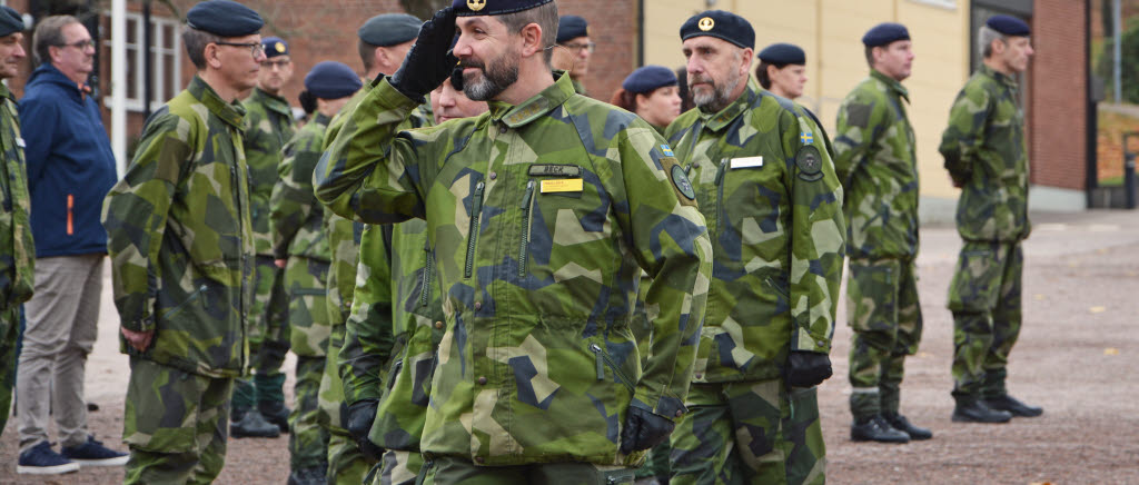 Från chefsöverlämningen vid Lv 6 - när Överste Mikael Beck övertog rollen som regementschef och garnisonschef i Halmstad av överste Anders Svensson.
