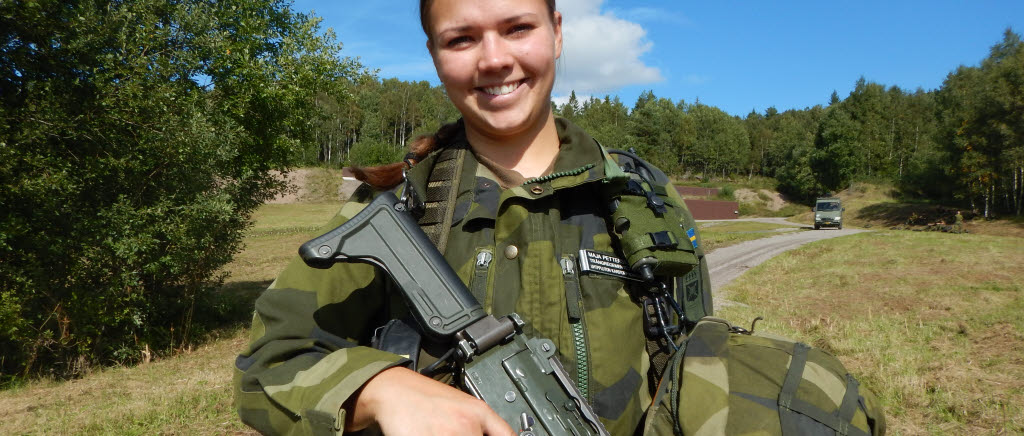 Maja Pettersson, soldat på underhållstransportplutonen