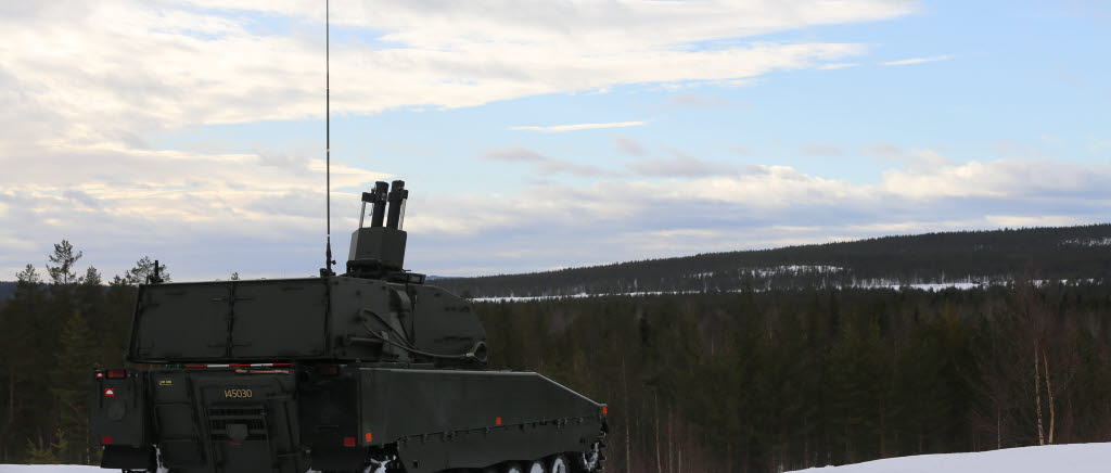 Markstridsskolan, MSS, med senaste tillskottet – granatkastarpansarbandvagn 90. I Boden för att bland annat testas i vinterklimat. 