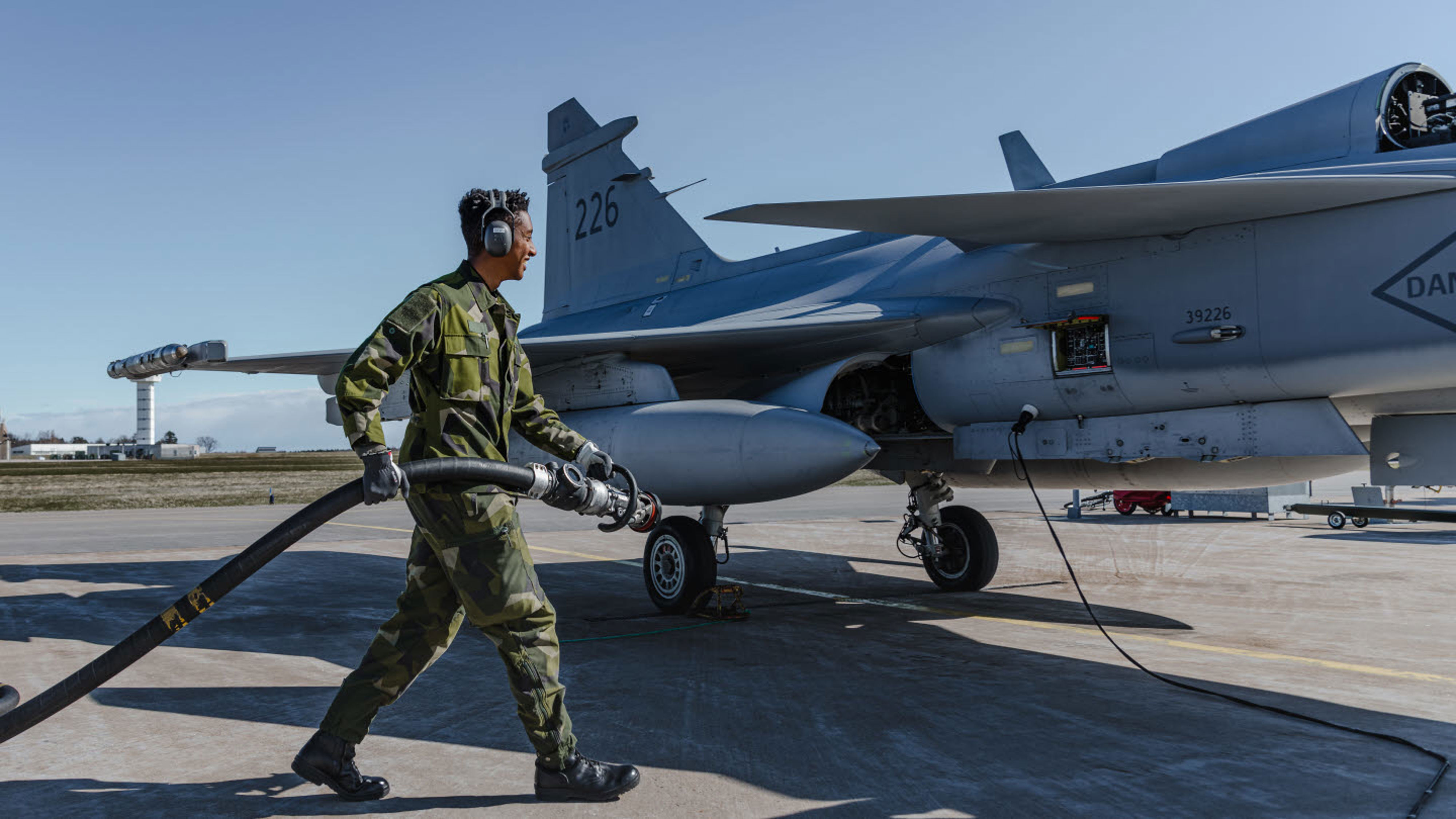 militär tankar flygplan